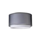 Stoffen hangkap zwart/wit 47/25 -  Duo, Huis en Inrichting, Lampen | Lampenkappen, Wit, Nieuw, Minder dan 25 cm, Modern