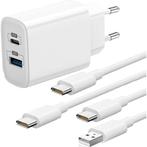 Duo Snellader Samsung + 2x Oplaadkabel 1 Meter - USB C en, Ophalen of Verzenden, Nieuw