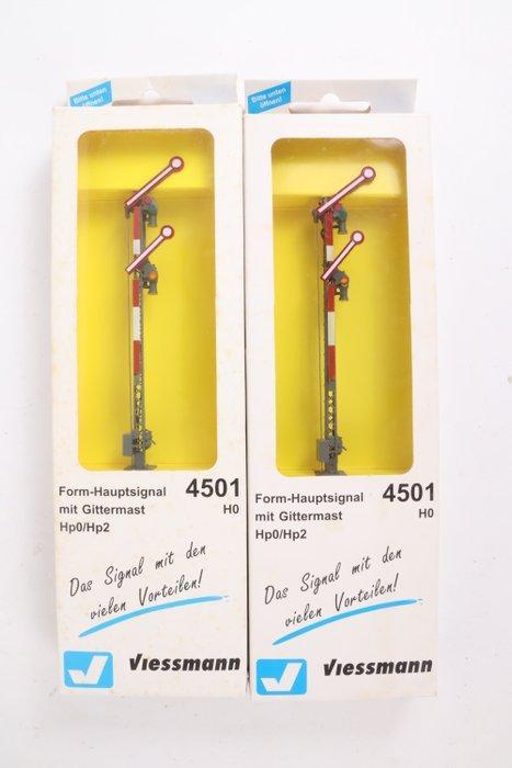 Viessmann H0 - 4501 - Signalen (5) - Hoofdsein met twee, Hobby en Vrije tijd, Modeltreinen | H0