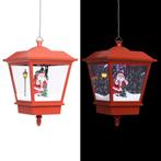 Kersthanglamp met LED-lamp en kerstman 27x27x45 cm rood, Huis en Inrichting, Verzenden, Nieuw