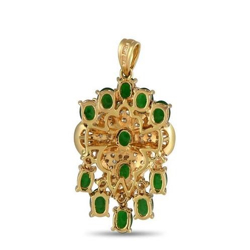 Hanger - 18 karaat Geel goud, 18K geelgouden hanger met 0,40, Sieraden, Tassen en Uiterlijk, Antieke sieraden