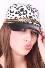 Cap zwart/wit gendarmerie luxe, Kleding | Dames, Ophalen of Verzenden, Nieuw