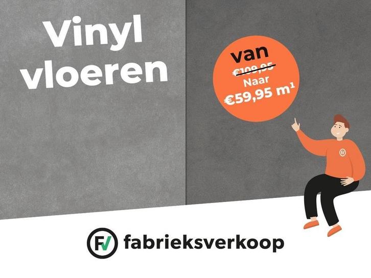 Grijs Betonlook Vinyl Nu van €109,95 voor slechts €59 p/m¹, Huis en Inrichting, Stoffering | Vloerbedekking, Grijs, Overige kleuren