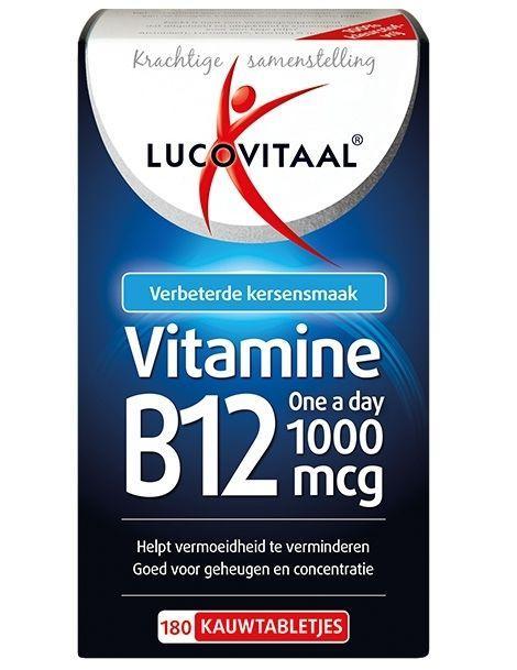 Lucovitaal Vitamine B12 1000mcg 180 Kauwtabletten, Sport en Fitness, Gezondheidsproducten en Wellness, Verzenden
