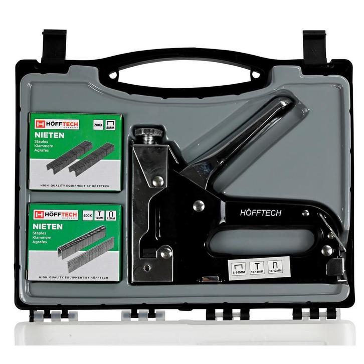 Hofftech Veelzijdige handtacker set - Inclusief 3 soorten..., Doe-het-zelf en Verbouw, Gereedschap | Handgereedschap, Nieuw, Ophalen of Verzenden