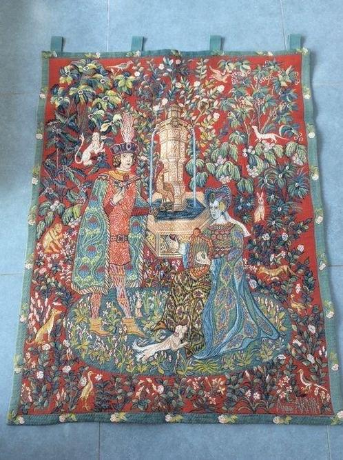 Anne Roland Aknin LE ROMAN DE LA ROSE - Wandtapijt - 120 cm, Antiek en Kunst, Kunst | Designobjecten