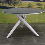 New Valley dining tuintafel rond 120 cm wit, Ophalen of Verzenden, Nieuw, Aluminium