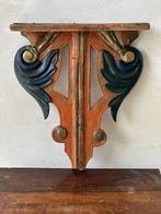 Wandrek - Hout, gelakt en bladgoud - antieke console