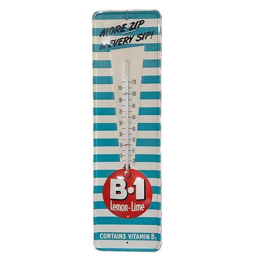 B1 Lemon-Lime Vintage Tin Thermometer, Audio, Tv en Foto, Weerstations en Barometers, Ophalen