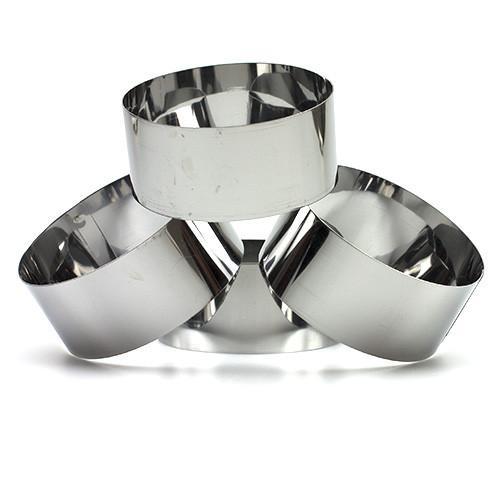 Taartring Ø7,5x4,5cm (set/4), Hobby en Vrije tijd, Taarten en Cupcakes maken, Nieuw, Verzenden