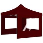 Partytent inklapbaar met wanden 3x3 m aluminium wijnrood, Verzenden, Nieuw, 2 meter of meer, Partytent