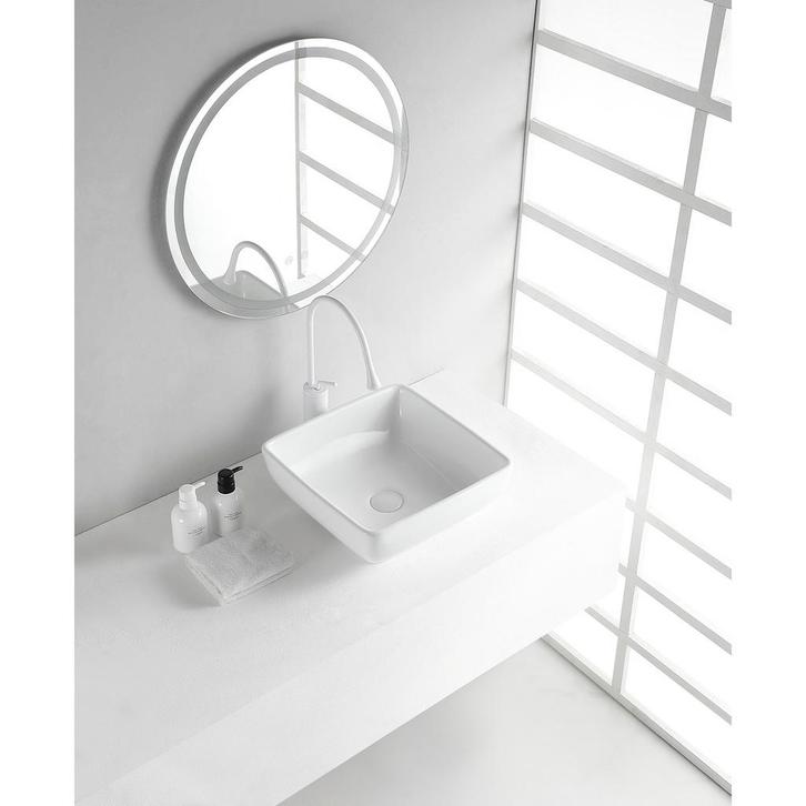 Wiesbaden Piazza Waskom Vierkant - 40x40x15cm - Keramiek -, Doe-het-zelf en Verbouw, Sanitair, Nieuw, Ophalen of Verzenden