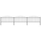 vidaXL Tuinhek met speren bovenkant (0,5-0,75)x5,1 m staal, Tuin en Terras, Schuttingen, Verzenden, Nieuw, IJzer, Minder dan 1 meter