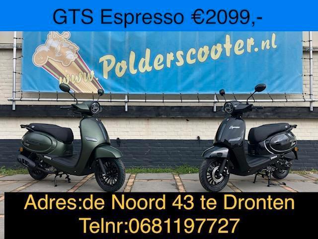GTS Espresso scooter /Nieuw/Nu in de mega showroom sale!, Fietsen en Brommers, Scooters | Overige merken, Nieuw, Ophalen