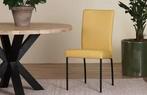 Leren Eetkamerstoelen Geel, Huis en Inrichting, Ophalen of Verzenden, Nieuw, Leer