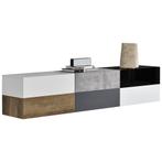 Wandplank met lade set van 6 zwart wit hout beton grijs wit, Huis en Inrichting, Woonaccessoires | Wandplanken en Boekenplanken