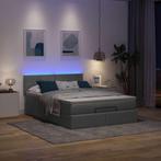 vidaXL Ottoman bed met matras en LEDs 140x190 cm stof, Verzenden, Nieuw, Tweepersoons, 140 cm