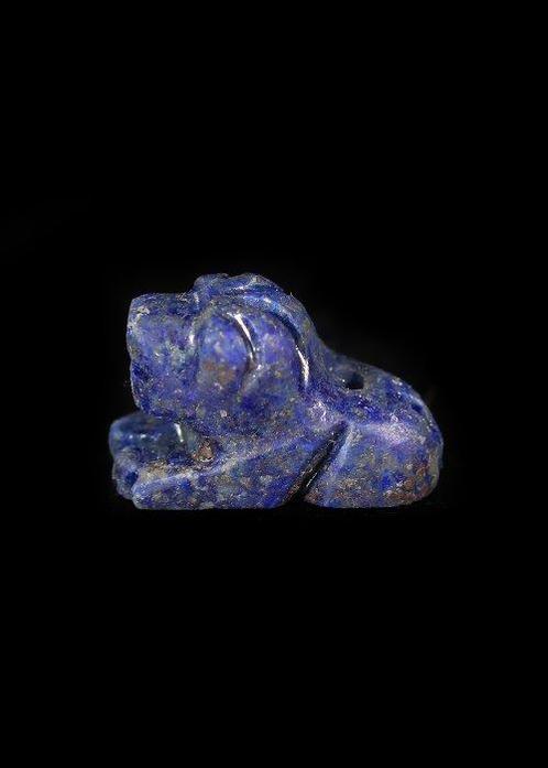 West-Aziatisch Lapis Lazuli Leeuw Amulet Kraal (Zonder, Antiek en Kunst, Antiek | Overige Antiek