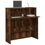 vidaXL Receptiebalie 100x50x103,5 cm bewerkt hout gerookt, Verzenden, Nieuw