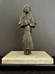Egyptisch beeld - 29 cm - Brons, Marmer