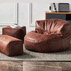 Fauteuil 1 zits bank sofa beige modern poef zitzak, Huis en Inrichting, Banken | Sofa's en Chaises Longues, Nieuw, Minder dan 150 cm