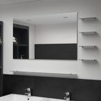 vidaXL Wandspiegel met 5 schappen 100x60 cm zilverkleurig, Huis en Inrichting, Woonaccessoires | Spiegels, Nieuw, Verzenden