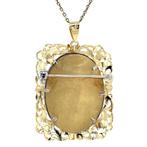 Gouden vintage hanger met emaille en zirkonia 14 krt, Ophalen of Verzenden, Nieuw