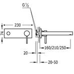 Alp Inbouw mengkraan 210 mm 20320002, Doe-het-zelf en Verbouw, Ophalen of Verzenden, Nieuw