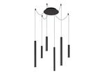 Lucide LORENZ - Hanglamp - LED Dimb. - 6x4W 3000K - Zwart, Verzenden, Zo goed als nieuw