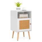 LIVSK Rotan Nachtkastje met Oplaadstation - Drie Niveaus Opb, Huis en Inrichting, Verzenden, Nieuw