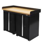 Datona Werkbank PRO - bamboe werkblad - 2 werkplaatskasten -