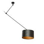 Hanglamp zwart met velours kap groen 35cm - Blitz, Nieuw, Overige materialen, Klassiek / Antiek, 75 cm of meer