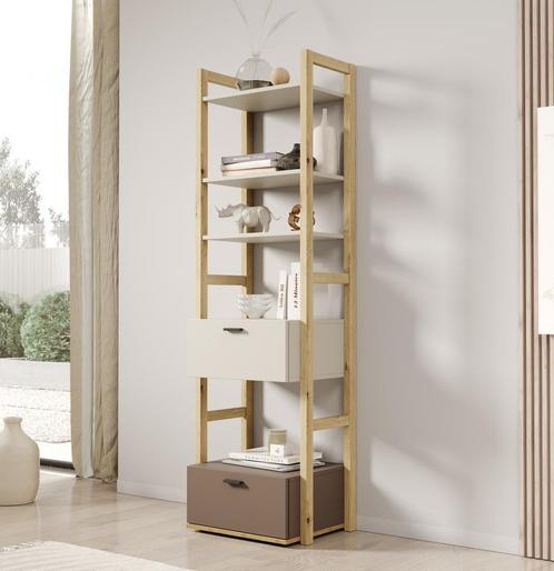 Kinderboekenkast - Beige - 51cm - 2 lades - Opbergkast, Huis en Inrichting, Kasten | Boekenkasten, 25 tot 50 cm, Nieuw, 150 tot 200 cm