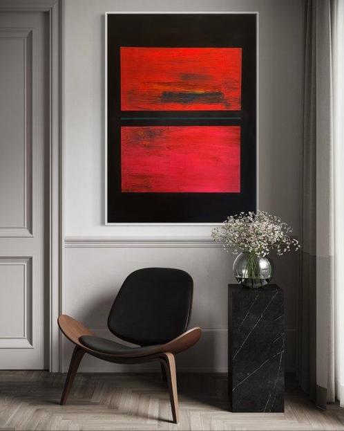 Maraé - Rose et Noir XXL, Antiek en Kunst, Kunst | Schilderijen | Modern