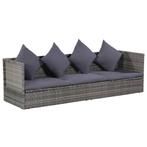 vidaXL Tuinbed 200x60 cm poly rattan grijs, Tuin en Terras, Verzenden, Nieuw