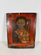 Icoon - Nikolaas de Wonderdoener - Hout, Antiek en Kunst