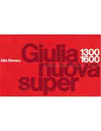 1976 ALFA ROMEO GIULIA NUOVA SUPER 1.3 / 1.6 BROCHURE, Nieuw, Alfa Romeo, Author
