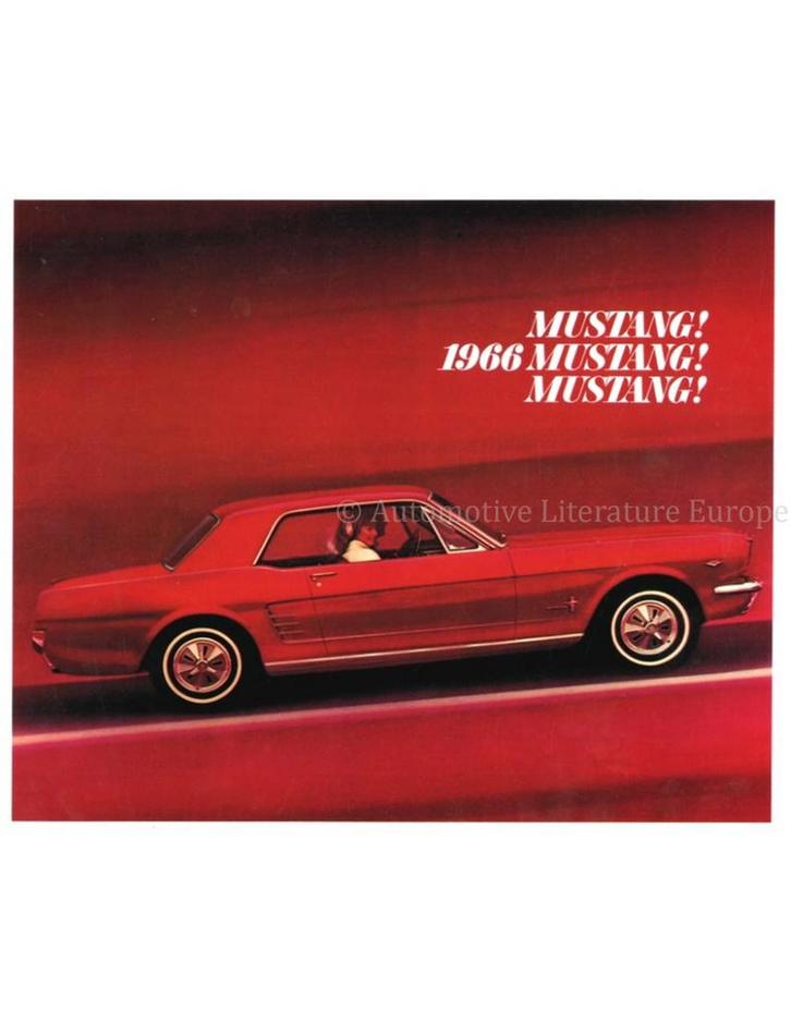 1966 FORD MUSTANG BROCHURE ENGELS (USA), Boeken, Auto's | Folders en Tijdschriften