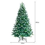 180cm Besneeuwde Kunstkerstboom met Sneeuw met Metalen Stand