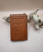 Handgemaakte Marokkaanse leren midden grote portemonnee -, Nieuw