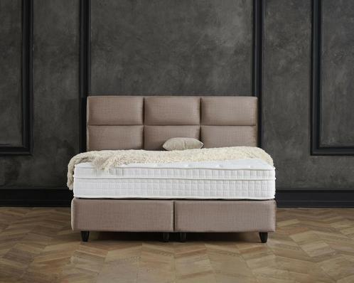 outlet opberg boxspring mississippi 160x200 beige Croco, Huis en Inrichting, Slaapkamer | Boxsprings, 160 cm, 200 cm, Overige kleuren