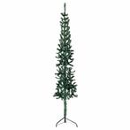 vidaXL Kunstkerstboom half met standaard smal 120 cm groen, Diversen, Kerst, Verzenden, Nieuw