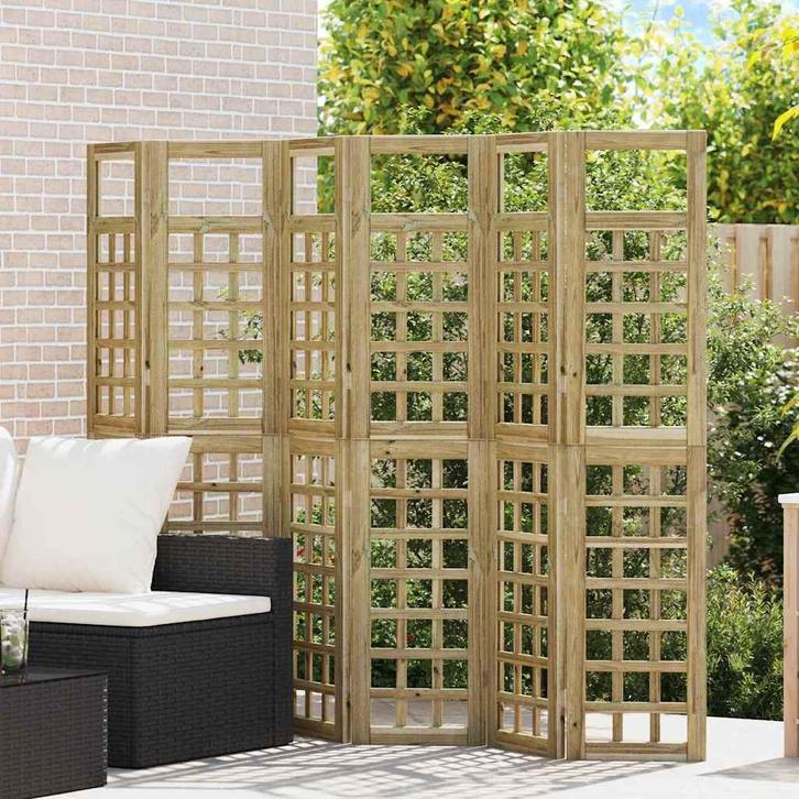 vidaXL Privacyscherm 6 pcs Bruin 240 x 180 cm, Huis en Inrichting, Woonaccessoires | Kamerschermen, Nieuw, Verzenden