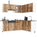 vidaXL 11-delige Keukenkastenset Kalmar bewerkt hout oud, Huis en Inrichting, Keuken | Keukenelementen, Verzenden, Nieuw, Bruin