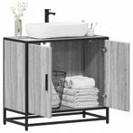 vidaXL Wastafelkast 65x33x60 cm bewerkt hout grijs sonoma, Huis en Inrichting, Badkamer | Badkamermeubels, Verzenden, Nieuw, Minder dan 100 cm
