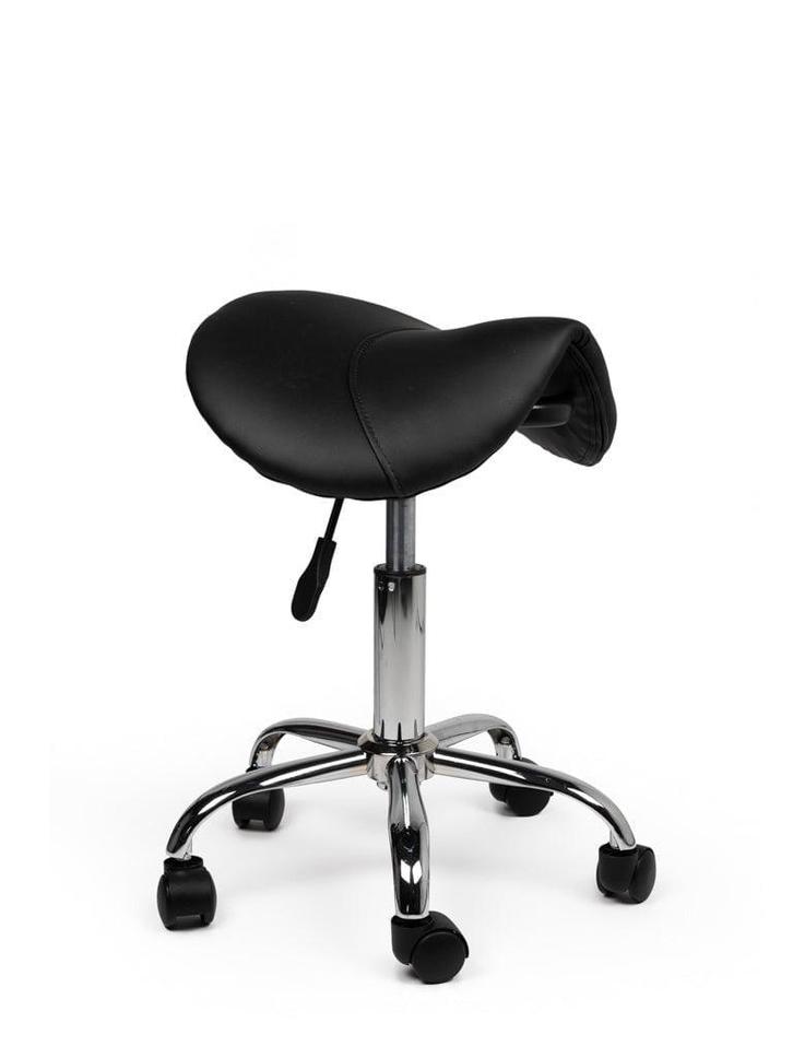 Zadelkruk Zwart - Lage uitvoering, Huis en Inrichting, Krukjes, In hoogte verstelbaar, Nieuw, Kunststof, Verzenden