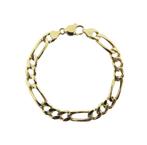 Gouden Figaro schakelarmband, Sieraden, Tassen en Uiterlijk, Armbanden, Ophalen of Verzenden, Gebruikt, Overige kleuren, Goud