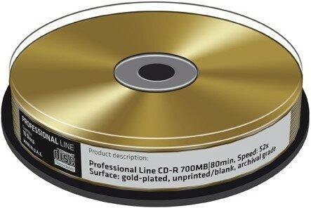MediaRange CD-R 700 MB Gold 10 stuks, Computers en Software, Beschrijfbare discs, Nieuw, Verzenden