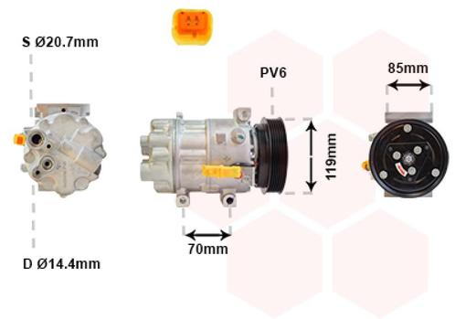 AIRCO COMPRESSOR VOOR CITROEN C8 EA/EB 2002-2014 1609491480, Auto-onderdelen, Airco en Verwarming, Nieuw, Ophalen of Verzenden