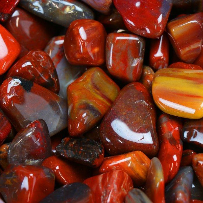 Laatste partij! - ‘Arizona Red’ versteende hout - Gepolijste, Verzamelen, Mineralen en Fossielen